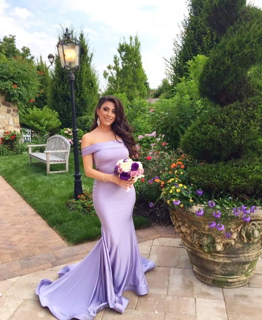 purple off the shoulder bridesmaid dresses Long Chiffon Bridesmaid Dress, Purple Off-Shoulder Bridesmaid Dress, Cheap Floor-Length Bridesmaid Dress, LB0539