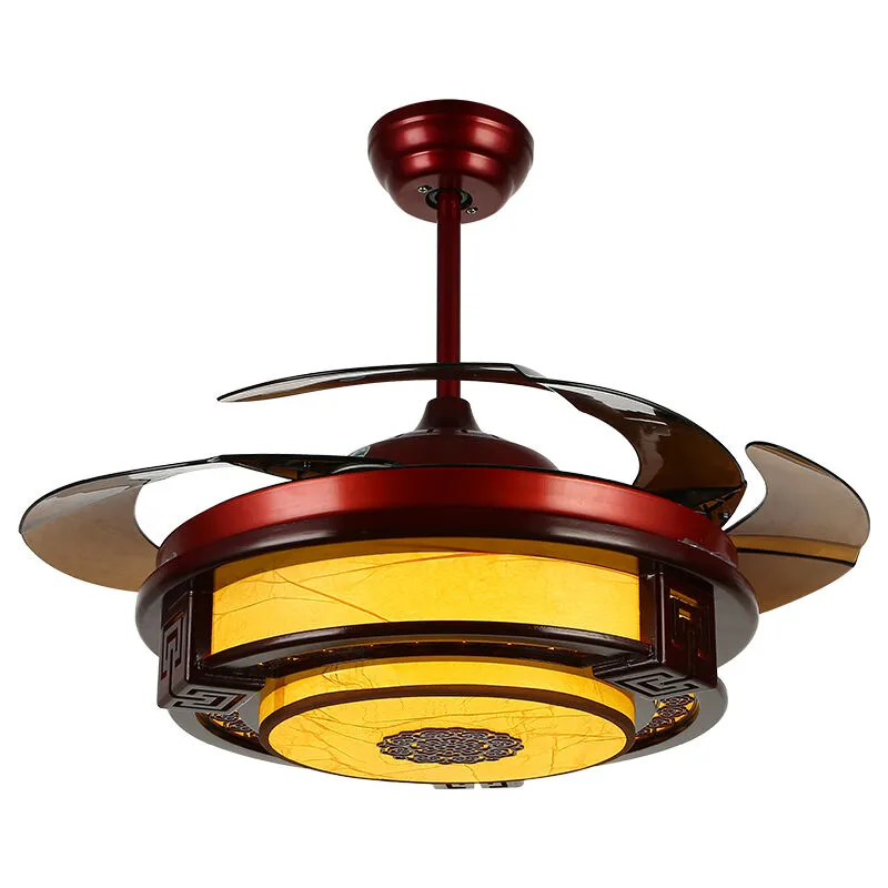 Ceiling Fans Lamp LED 108cm 42 INCH Remote Control White Yellow Traditional Ceiling Fan Light