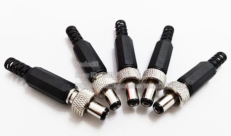 Plimbin 10 Pack 5.5mm X 2.1mm 12V Male Female DC Power Connector