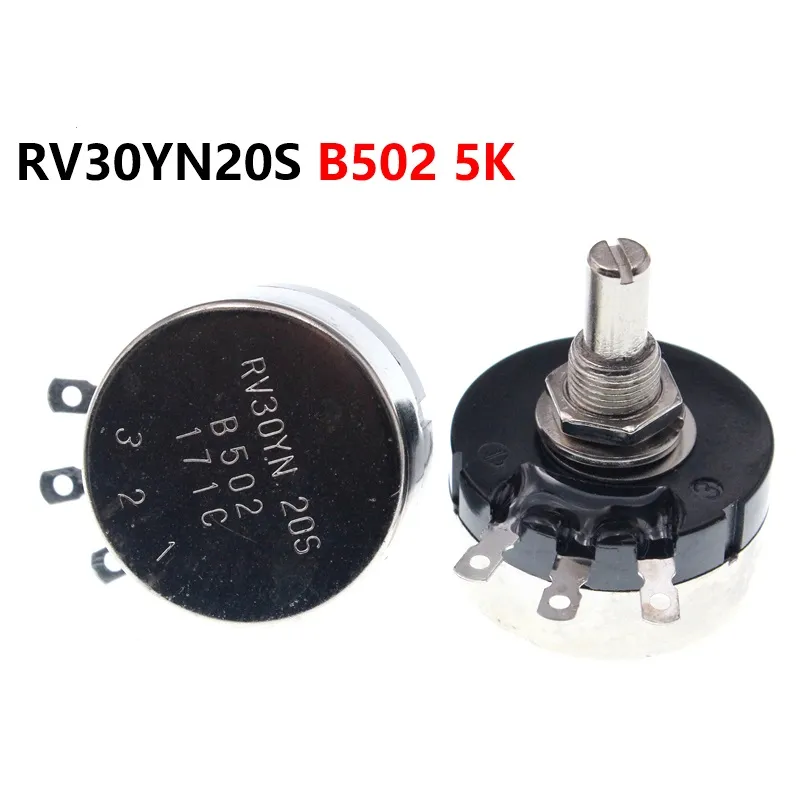 Single Turn Carbon Film Potentiometer RV30YN20S B502 5K 3W Adjustable