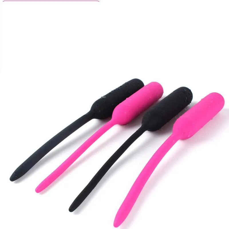 Dispositifs de chasteté Vibrateur urétral à 10 vitesses Masturbateur masculin Prise de pénis vibrante en silicone # E07