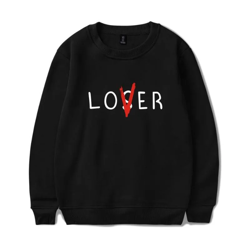 Мужские толстовки Bluza Pennywise Loser Lover Hoodie Мужские пуловеры Повседневные толстовки Los / ver Kpop с длинным рукавом Movie It Losers Club Толстовки Мужчины