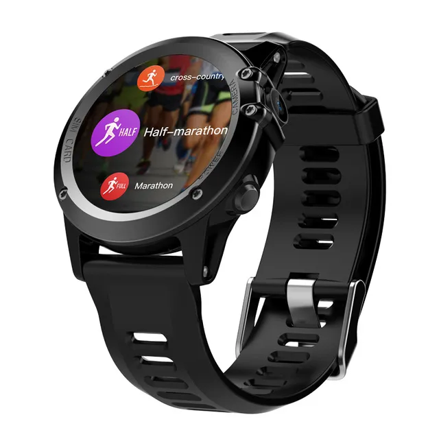 Montre intelligente GPS Bluetooth 4.0 WIFI montre-bracelet intelligente IP68 étanche 1,39 "OLED MTK6572 3G LTE SIM montre pour appareil portable pour iPhone Android