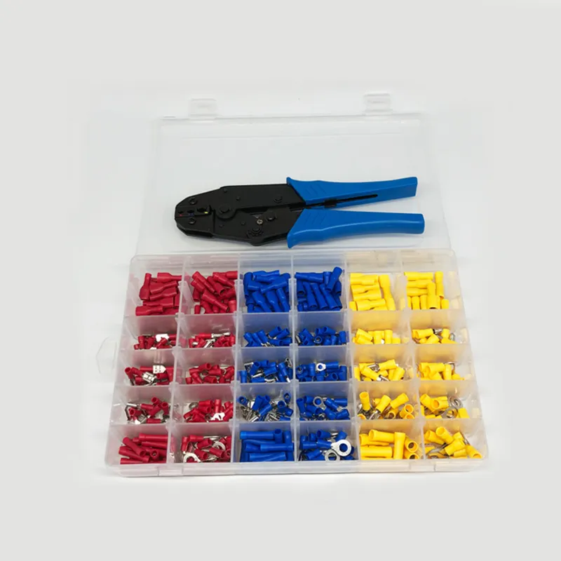 Freeshipping 480Pcs Assorted Full Insulated Fork U-Type Set Terminals Connectors Assortment Kit Electrical Crimp Spade Ring Multi-Func