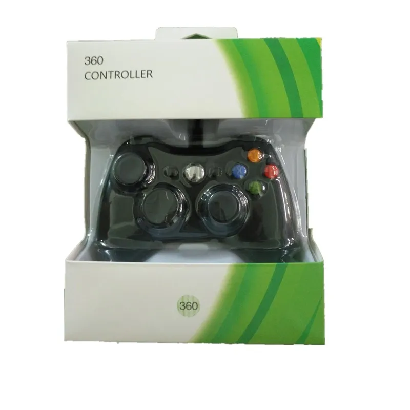 Hot Selling Game Controller for Xbox 360 Gamepad Black USB Wire PC do Xbox 360 Joypad joystick Akcesoria do komputera przenośnego PC DHL