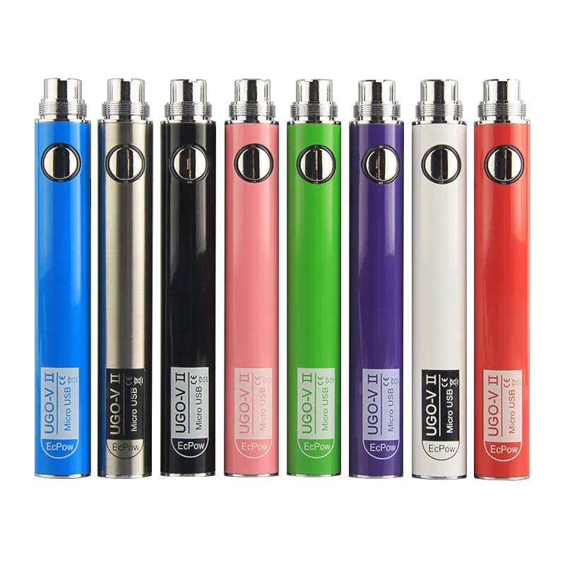 UGO-V II Battery Micro USB PACTHROUGH UPgraderad ECIGIG för 510 patron CE4 CE5 MT3 Atomizer