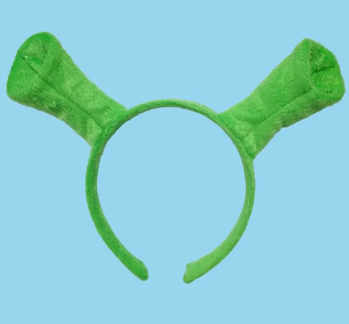 Halloween Children Adult Show Hair Hoop Shrek Hairpin Ears Headband Head Circle Party Costume Item Masquerade Party Supplies 300pcs SN535