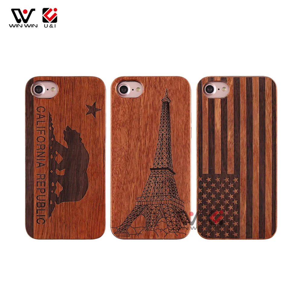 Amazon Top Sale Phjone Case Bear Flag Eiffel Tower Design TPU Wooden Cell Phone Cases For iPhone 6 7 8 Plus X XR XS 11 12 13Pro Max