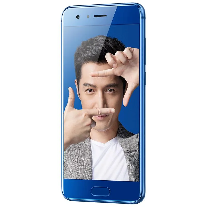 Téléphone portable d'origine Huawei Honor 9 4G LTE 6 Go de RAM 64 Go de 128 Go de ROM Kirin 960 Octa Core Android 5.15" 20.0MP Caméra ID d'empreintes digitales Téléphone portable