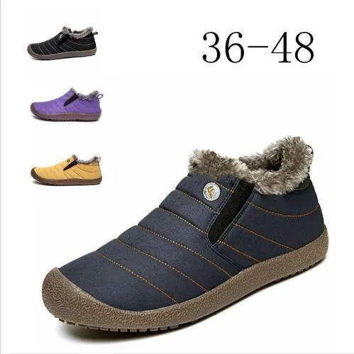 Stivali da neve Stivali in peluche di cotone Scarpe invernali antiscivolo Scarpe da corsa impermeabili Scarpe sportive all'aperto Suola in gomma Sneakers atletiche LT104