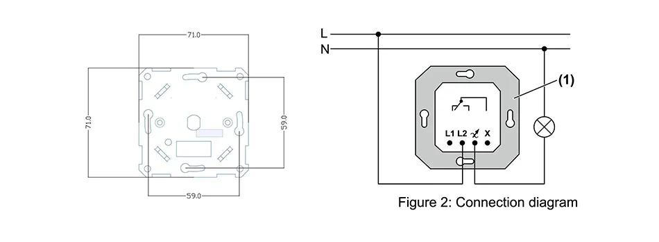 Dimmer LED 300W taglio di fase/off luminosità inferiore regolabile con manopola 110/230Vac