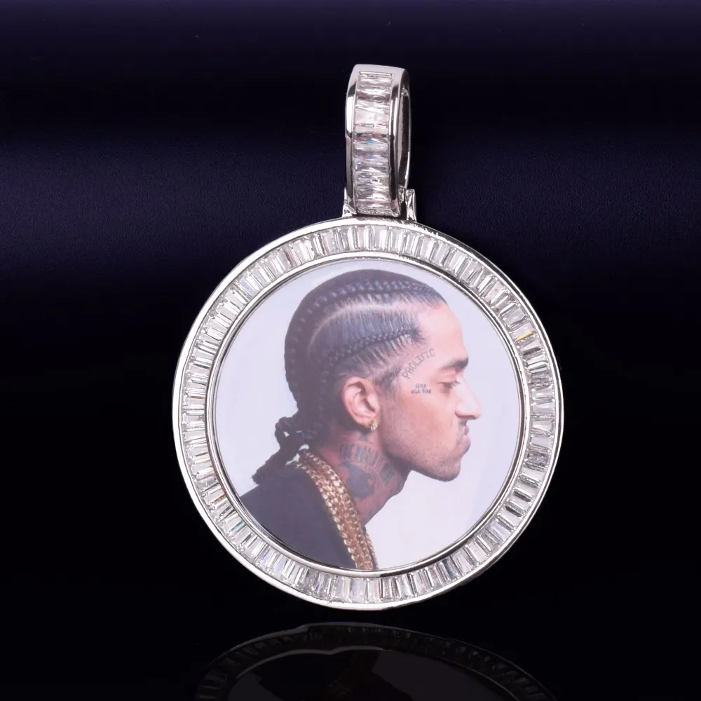 Gold Ice Out Rock Street Mens Hip Hop Jewelry With Custom Photo