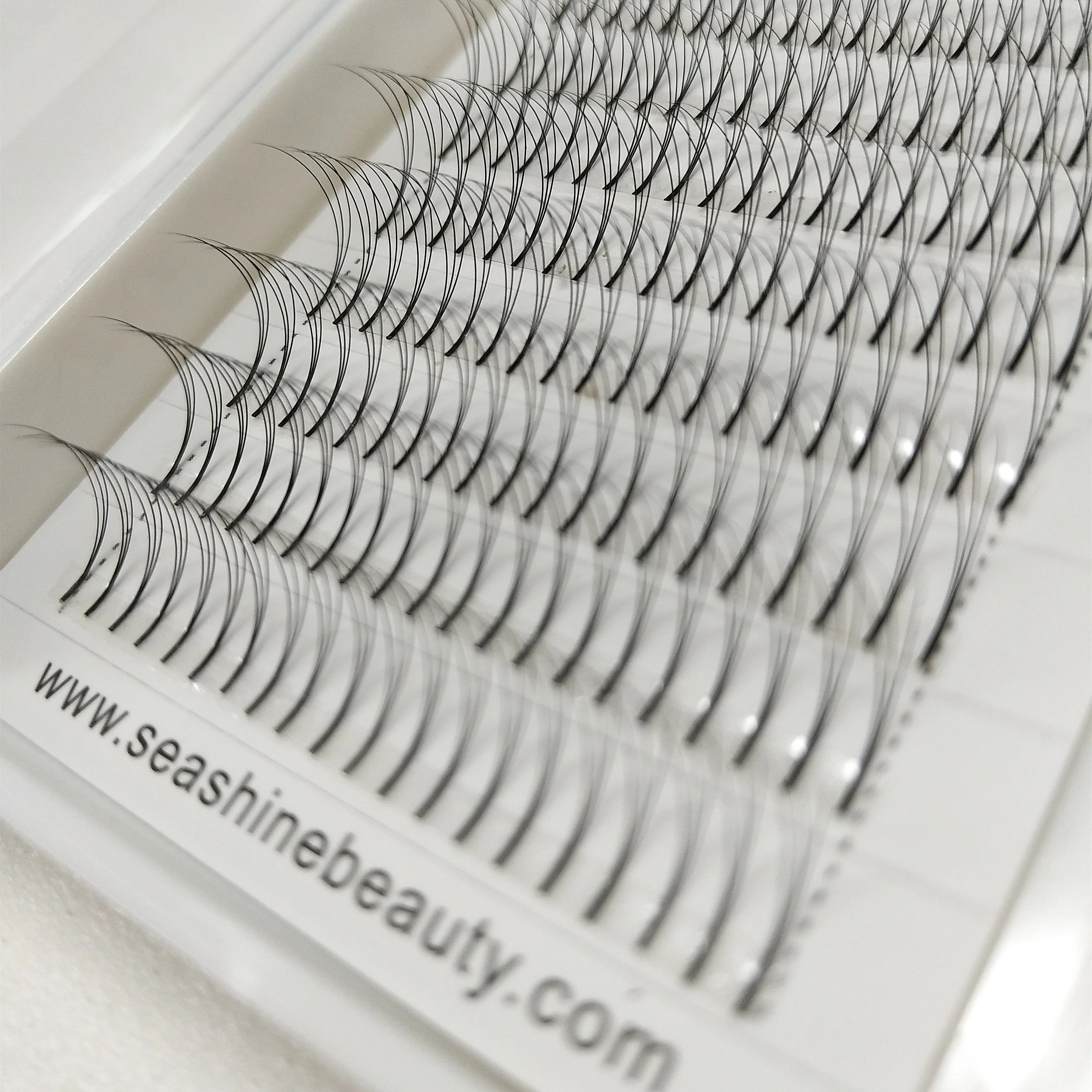 Seashine fábrica artesanal 3D longo Raízes russas extensões de volume de olho cílios C D onda pré ventilado cílios frete grátis