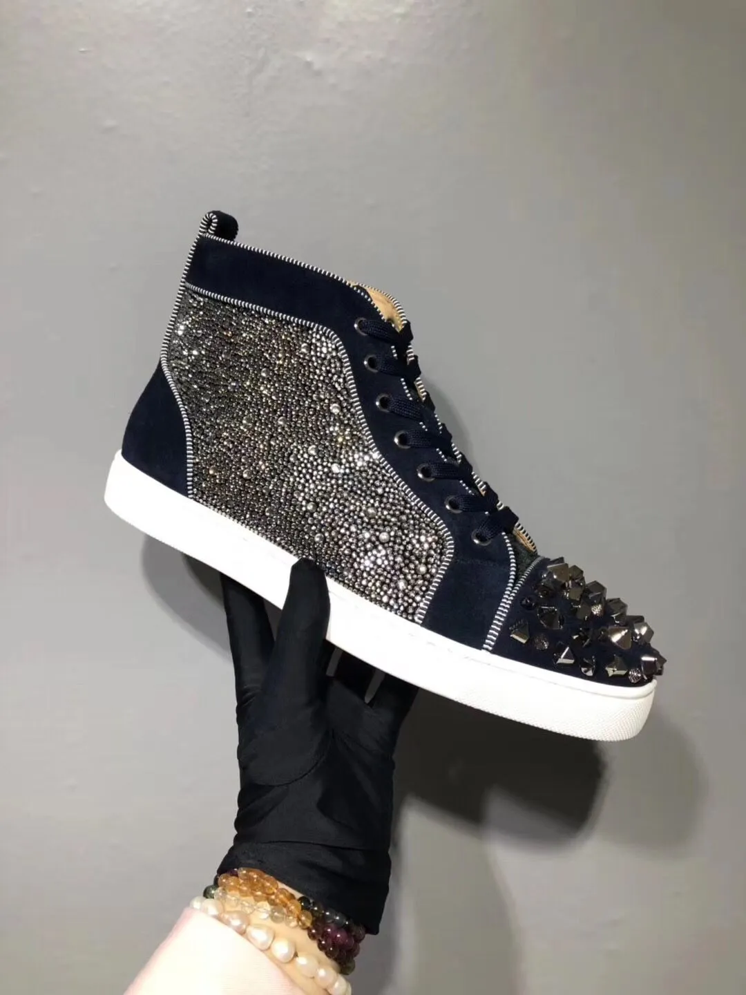 Red bottom sales high tops