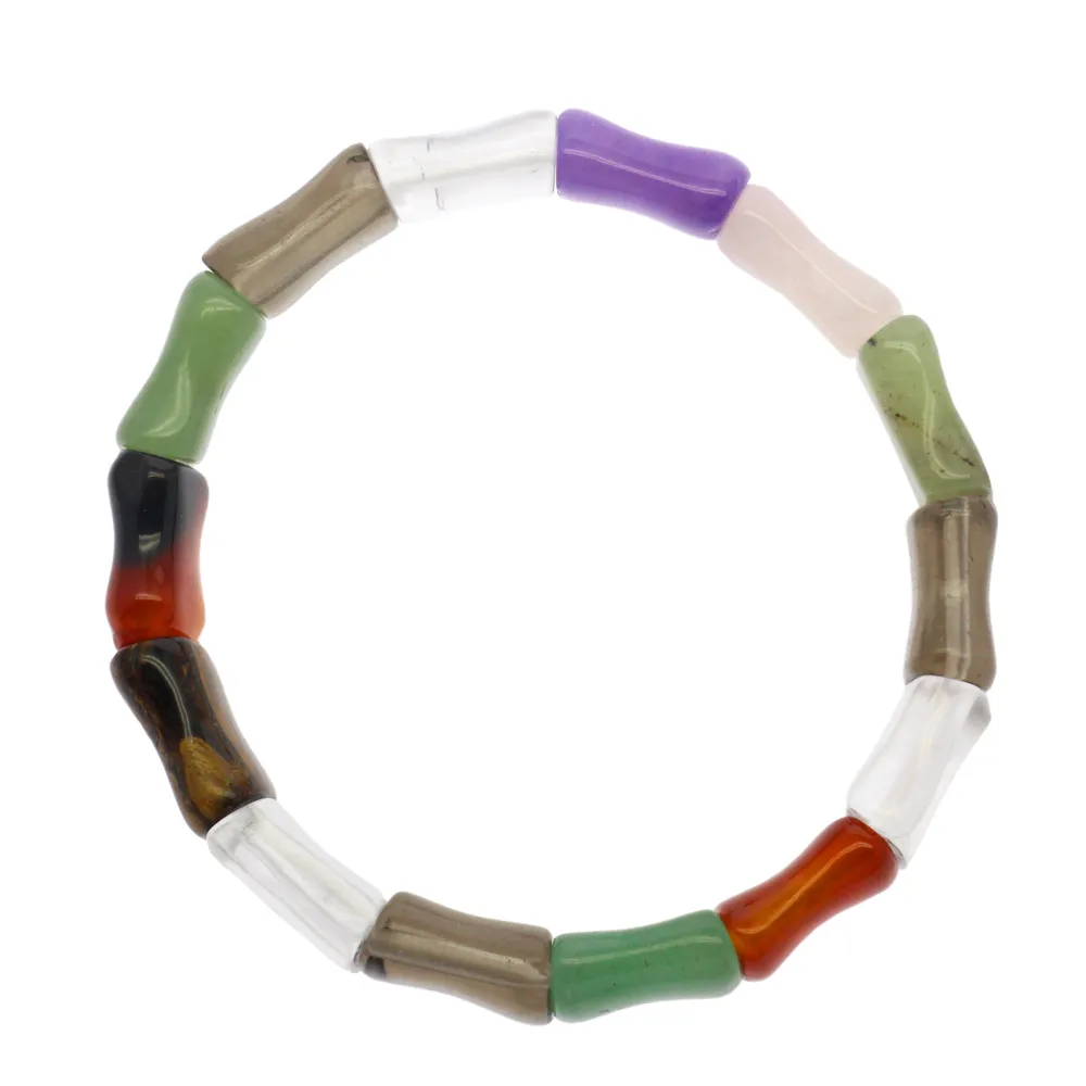 Fashion creative jewelry natural agate bead hand string color bracelet wholesale all 7 chakras