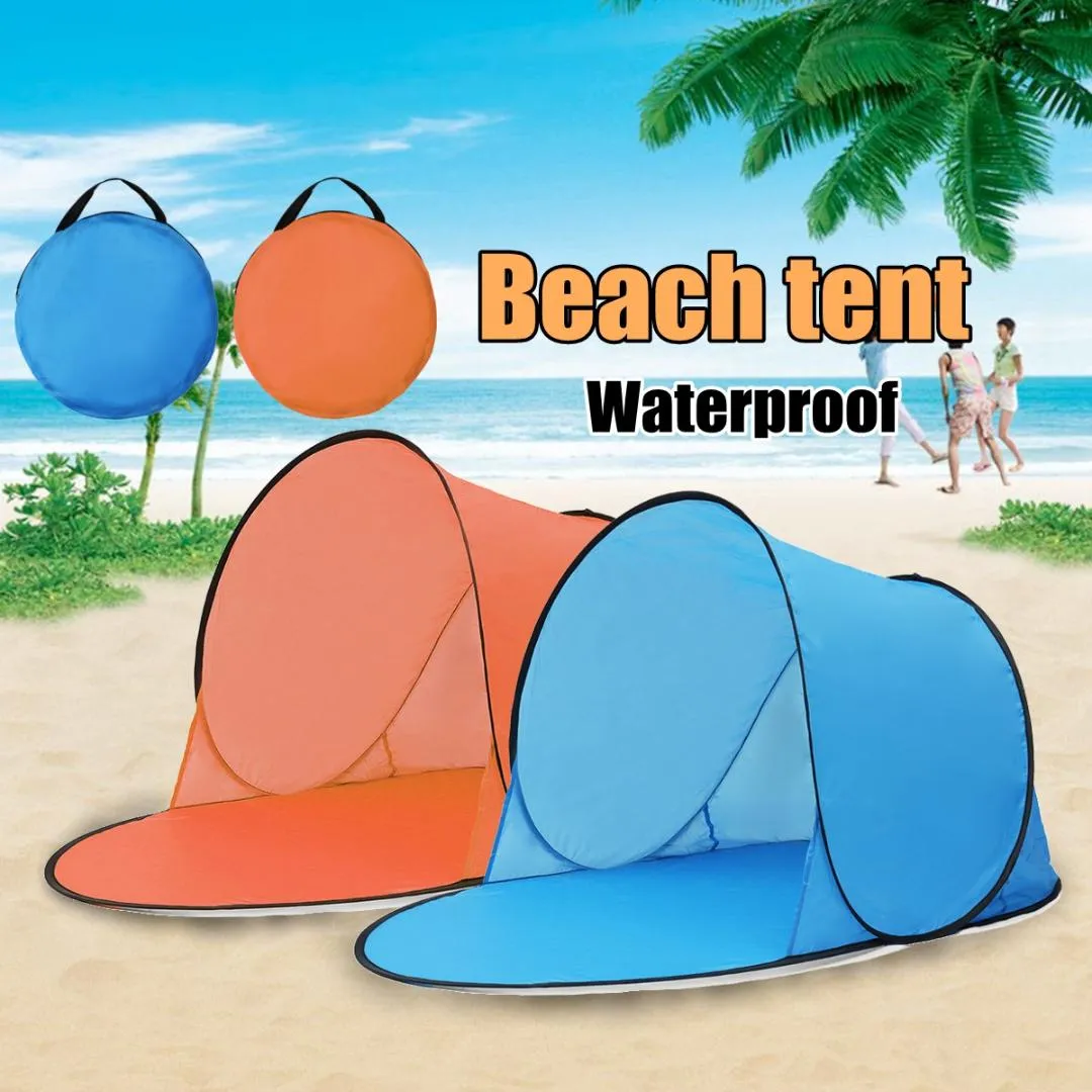 Outdoor Portable Waterproof Camping Beach Tent Up Open Camping Tent Fishing Hiking Outdoor Automatic Instant Portable