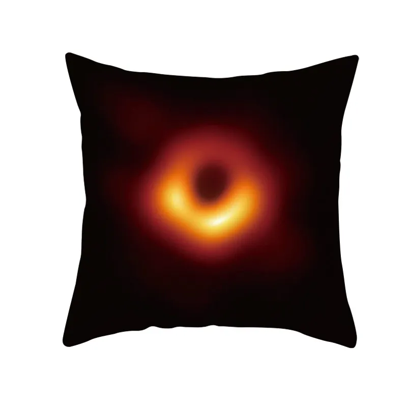 Black Hole Capa de Almofada Preto Lance Universo Ciência fronha 3D espaço geométrico Praça Throw Pillow Covers 45cmx45cm