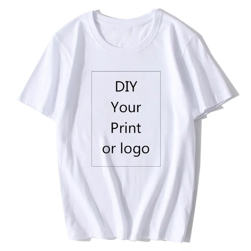 Горячий дизайн бренда логотип / картина белый черный серый изготовленные на заказ футболка для мужчин и женщин harajuku футболка плюс размер футболка мужская одежда