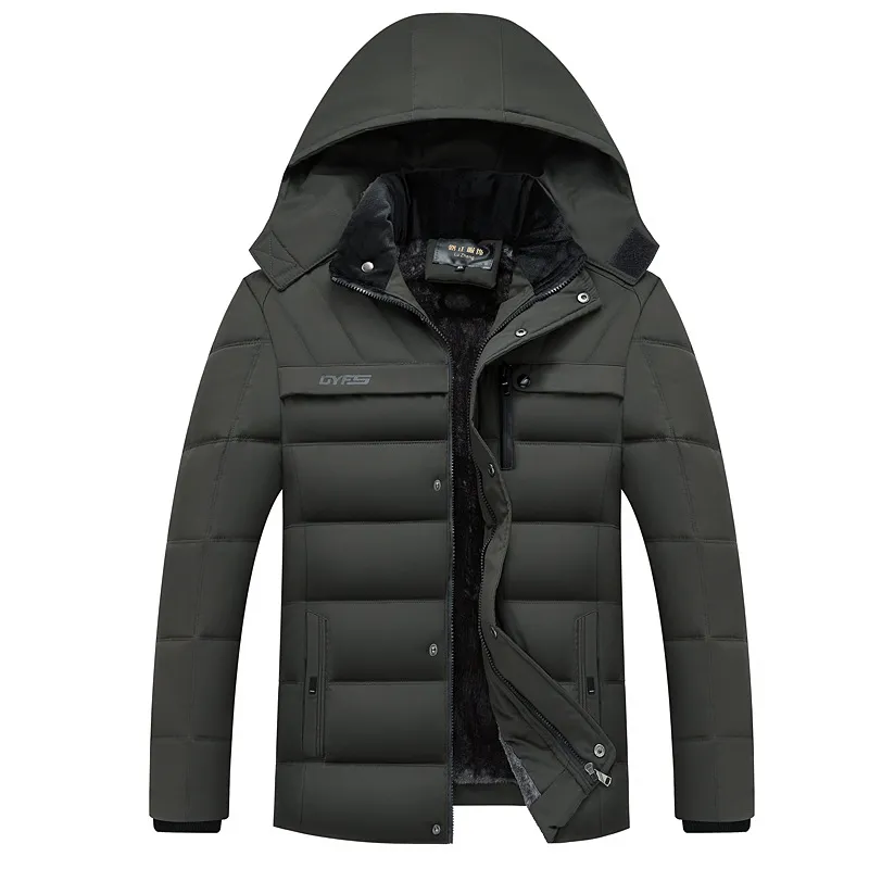 Fashion-New Winter Jacket Men -20 Degree Thicken Warm Men Parkas Hooded Coat Fleece Man's Jackets Outwear Jaqueta Masculina