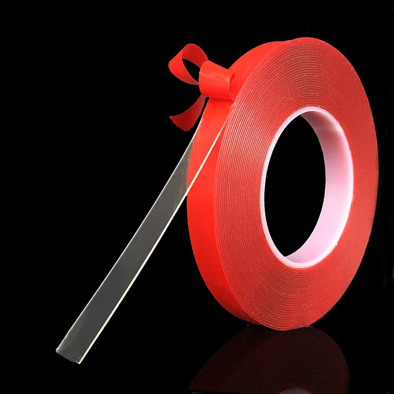 3M 10mm Rood Transparant Dubbelzijdig Tape No Trace Hoge Sterkte Lijm Pet Sticker voor Autotelefoon Tabel Gereedschap HA114