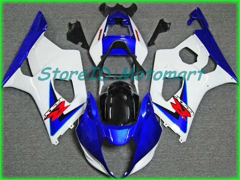 Injectie Mold Fairing Kit voor Suzuki GSXR1000 K3 03 04 GSXR 1000 2003 2004 ABS Grijs Zilver Black Backings Set SE30