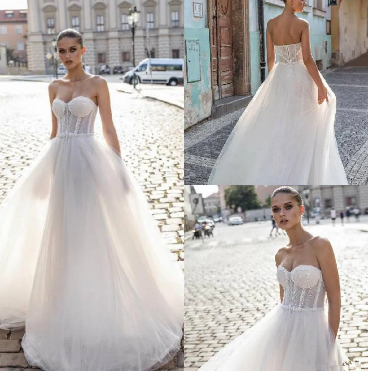 2019 Nouvelles robes de mariée Sexy dentelle chérie robes de mariée saoudienne arabe balayage train robe de mariage dos nu personnalisé fait