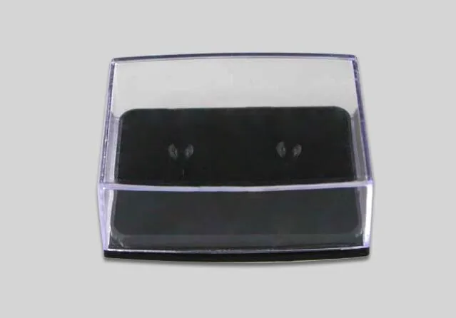 Wholesale 200pcs/lot Transparent Plastic Cuff Links Box Gift Box Cufflinks Display Holder Storage Carrying Case