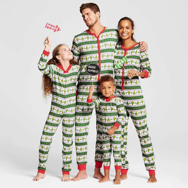 Pigiama natalizio per la famiglia Nuovi vestiti coordinati per la famiglia Corrispondenza madre figlia Pagliaccetto Tuta New Father Son Mon Capodanno Famiglia Look Set