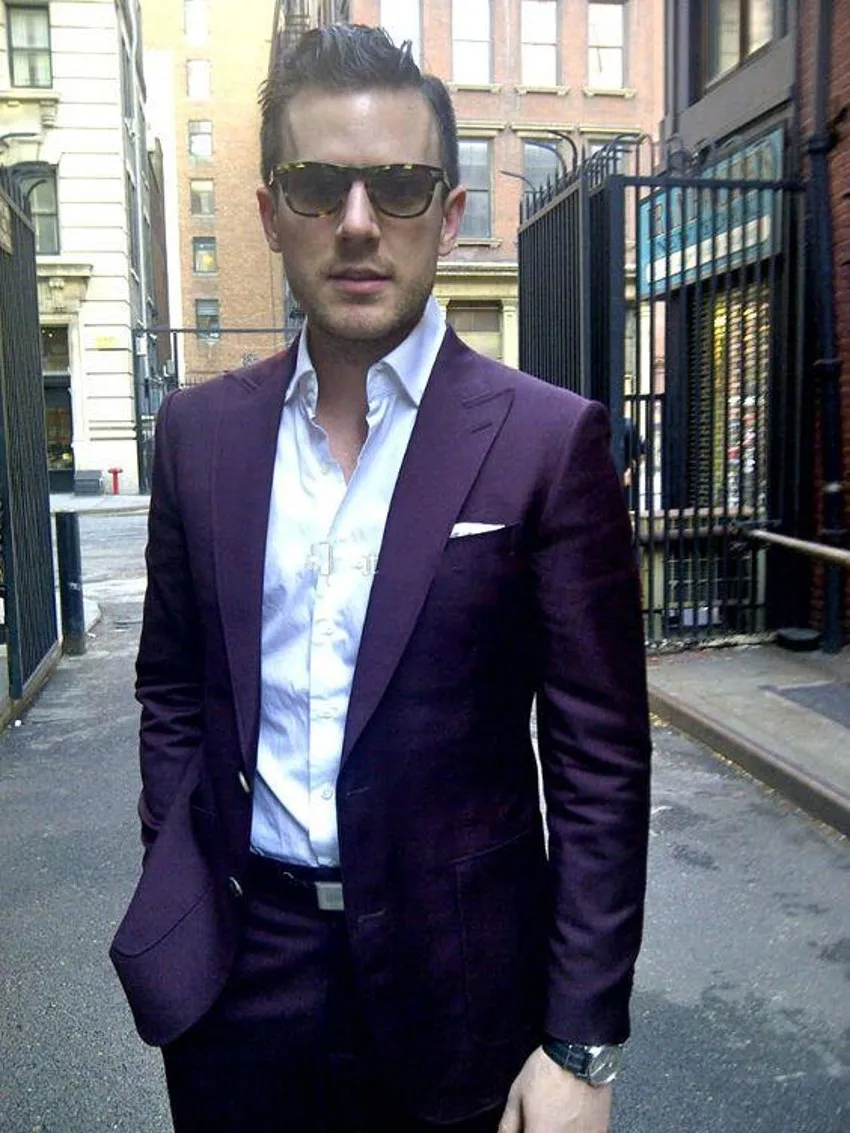 Dark purple jacket mens hot sale
