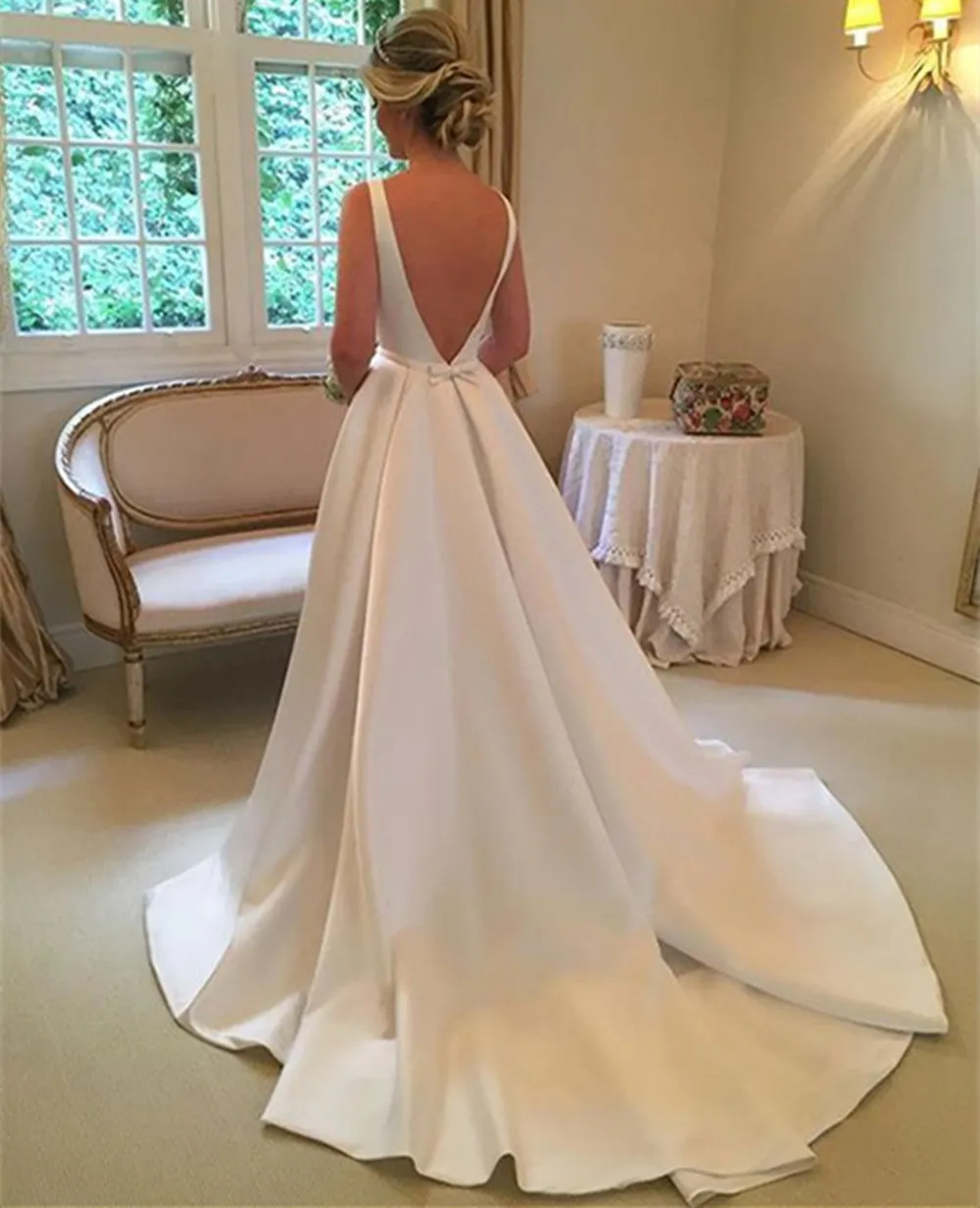 Satin wedding gowns 2019 hotsell