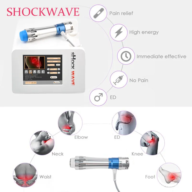 High quality shockwave therapy treatment/ Portable shock wave Ed machine for home use