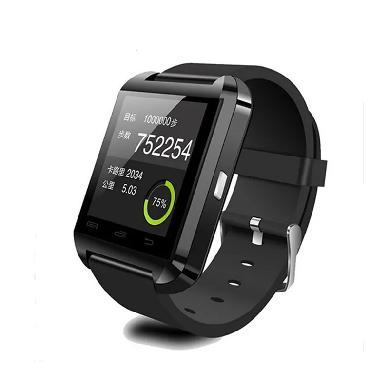 Original U8 Smart Watch Bluetooth Elektronisk Smart Armbandsur för Apple iOS Se Android Smart Phone Watch PK GT08 DZ09 A1 M26 T8