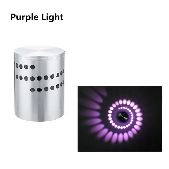RGB Spiral Hole LED Wall Lights Effect Lamp With Remote Controller