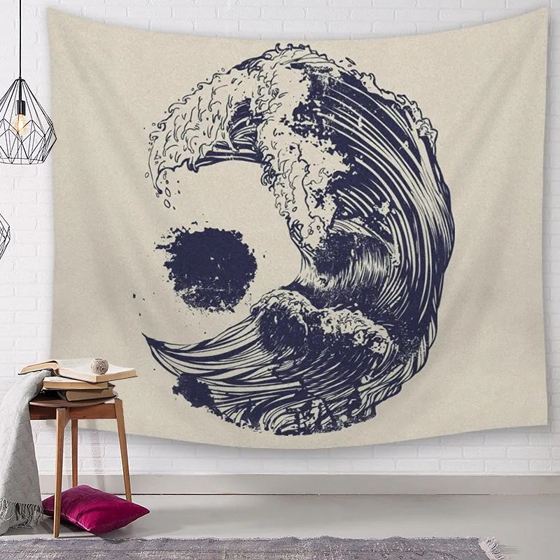 Japanese Style Vintage Polyester Fabric Wall Decoration Japanese