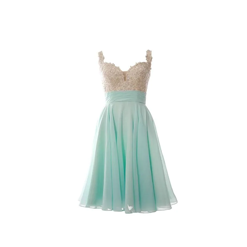slim fit dress slacks A-Line Straps Appliques Tulle Short Homecoming Dress main image 0