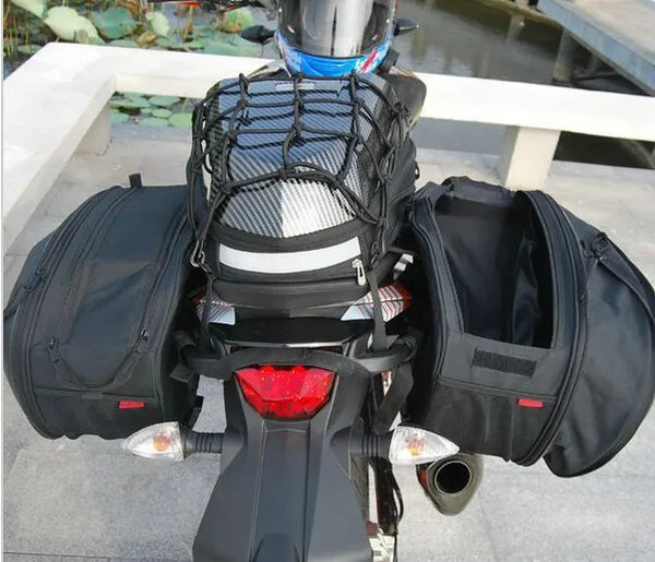 Sac De Selle De Moto Étanche Côté Coffre SaddleBag Sacs À Bagages