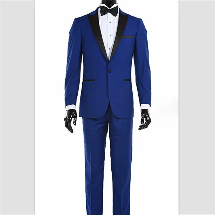 2018 New One Button Royal Blue Coat Pant Design Images Classic Fit Mens