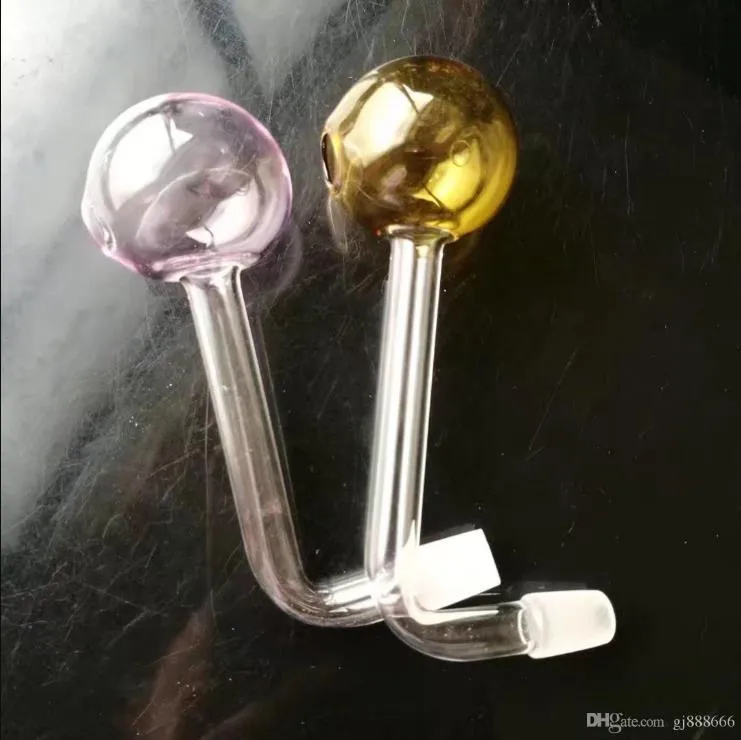 verre à bulles angle droit Accessoires Bangs, tuyaux colorés en verre courbé fumant la pipe de brûleurs à mazout Pipes eau Dab Rig verre Bongs tuyaux