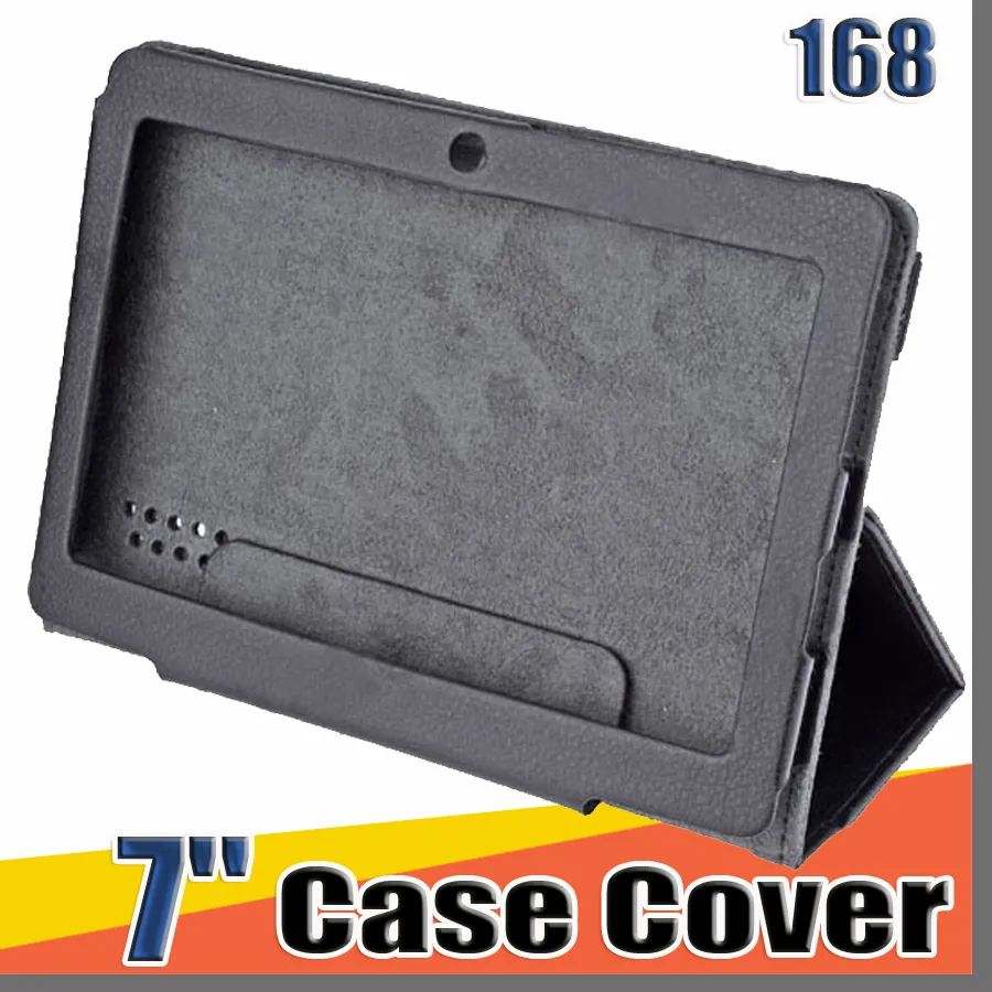 168 colorful 7" flip leather case for Q88 Allwinner A13 Q88 A23 A33 tablet pc protect skin F-PT