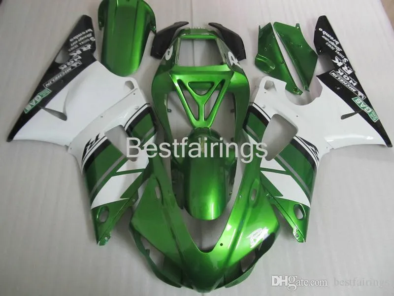 ZXMOTOR Hoge Kwaliteit Fairing Kit voor Yamaha R1 1998 1999 Wit Zwart Groene Vallen YZF R1 98 99 CV25