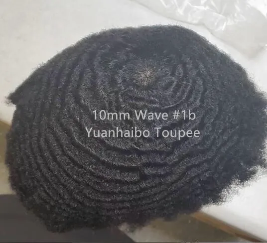 Mens Wig 4mm 6mm 8mm 10mm Afro Wave Full Lace Toupee Unit Brazilian Virgin Human Hair Replacement Fast Express Delivery275q