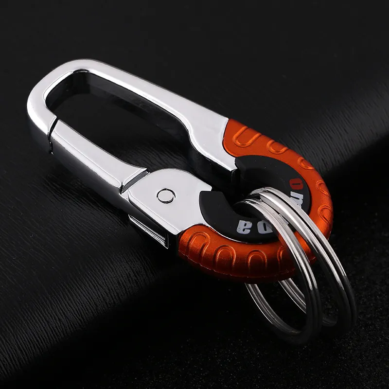 Hoge kwaliteit legering sleutelhanger Klassieke Mannen Sleutelhanger Belettering Autosleutelhangers Gesp Mode Sleutelhanger Houder Tas Hanger Beste Cadeau