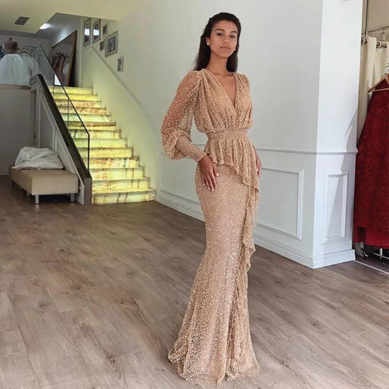 chinese dress ladies ASHLEYlauren Fit and Flare Peplum Waist Prom Dress 11874 Blush / 8