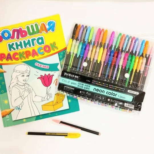 Penne Artistiche Adulti Set Da 100 Penne Gel Glitterate - 50 Penne 50 Ricariche, Colori Metallici, Neon E Pastello Efimeso Penne Gel - Foto 5