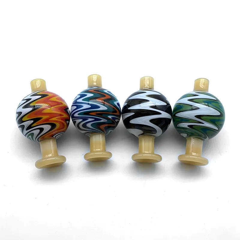 2019 US Color Wig WAG Glass Bubble Colh Cap med 28mm OD Glass Ball Colh Caps för kvarts banger naglar glasvattenrör