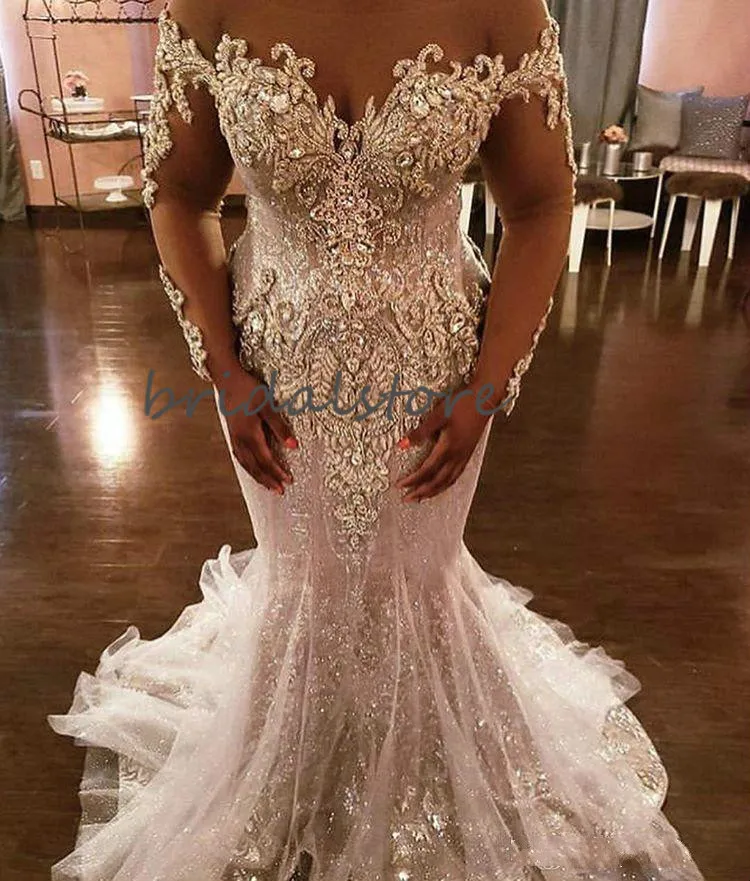 Mermaid wedding dress best sale bling