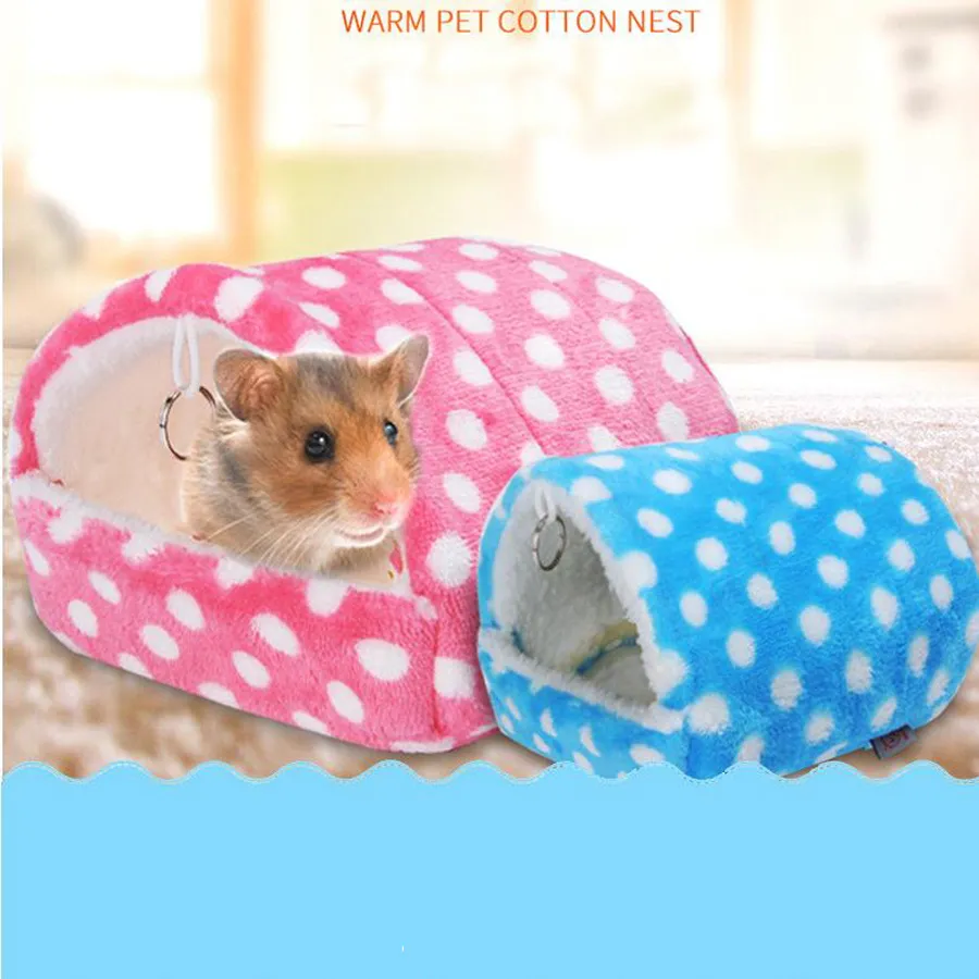 Pet Warm Soft House Cave Small Animal Pet Houses hut Hamster Rat Guinea Pig Hedgehog Fleece Caves Cage Nest Bed