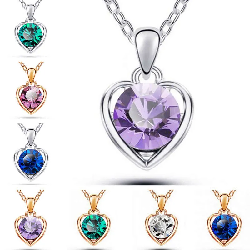 Necklace Heart Pendant Women's Alloy Pendant DJN95 mix order Pendant Necklaces jewelry