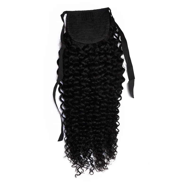 100% human remy hair ponytail for black women cheap price curly ponytail 100Gram one piece, free DHL