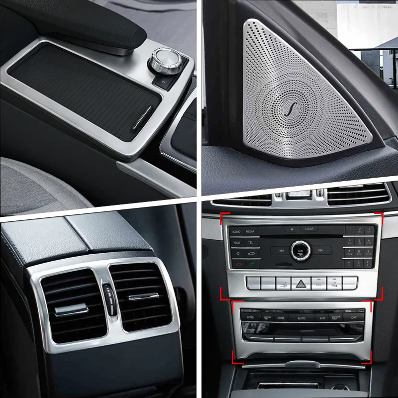 Adesivo styling auto Porta interna Altoparlante audio Pannello del cambio Porta Bracciolo Copertura Trim per Mercedes Benz Classe E Coupé W207 C207 Accessori auto